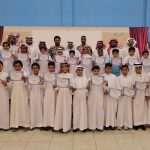 عدد من أعضاء الفريق التطوعي بمدرسة محمد بن القاسم يزورون الملتقى التعليمي الصحي (المسرح الصحي)